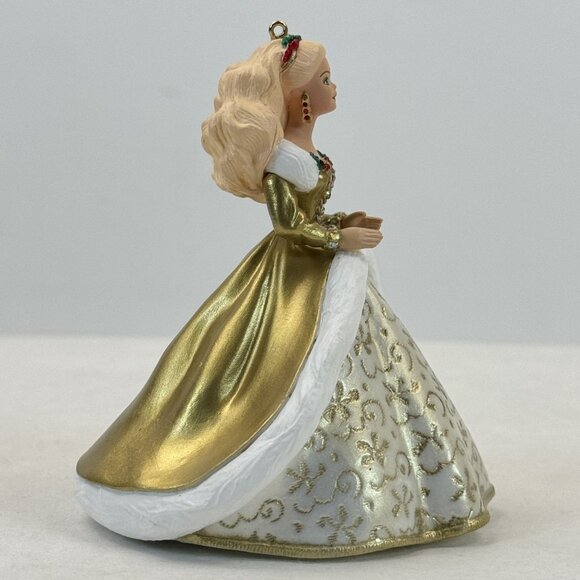 Vintage 1994 Hallmark Holiday Barbie Keepsake Ornament Second Edition Gold - Picture 6 of 16